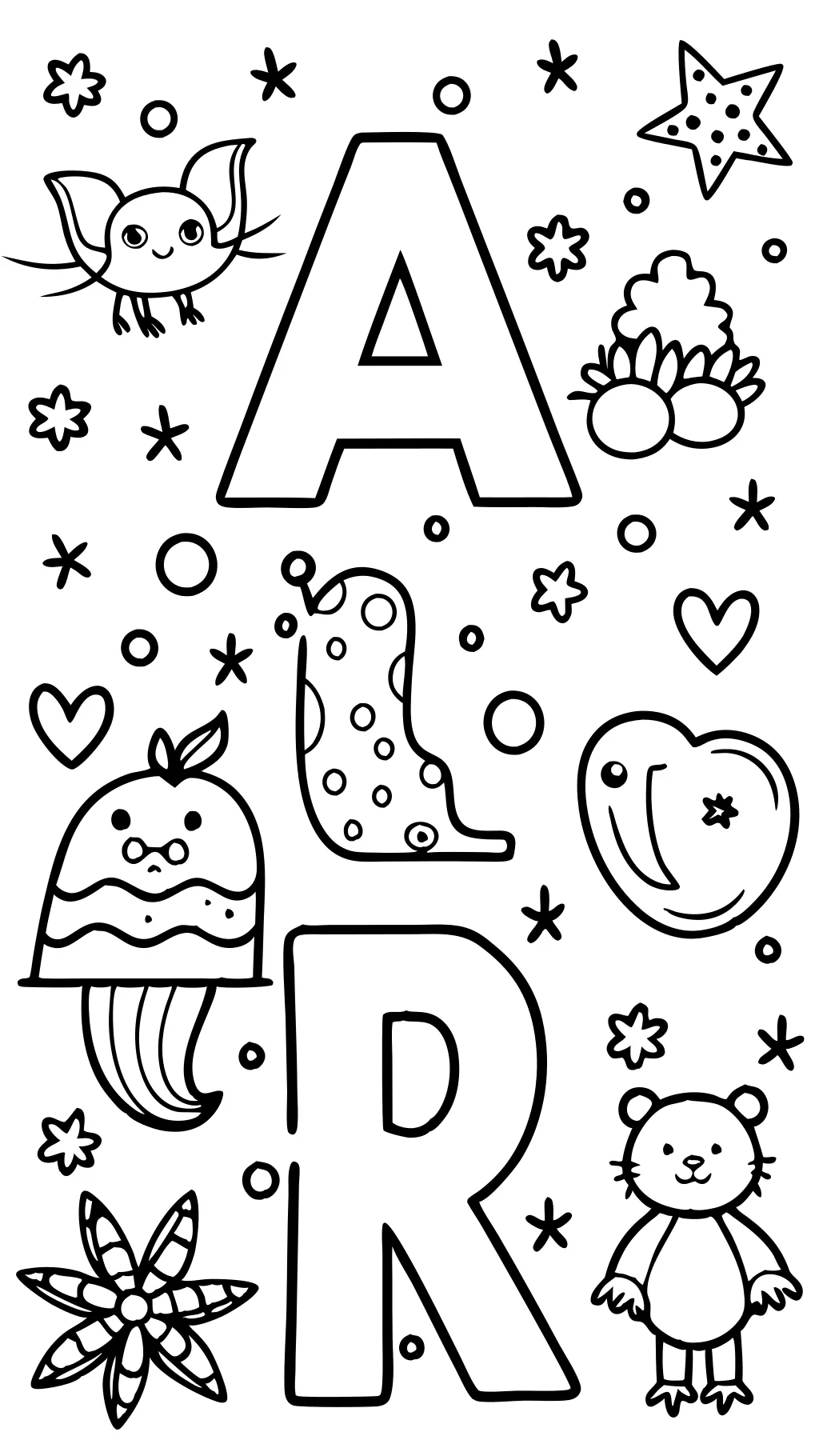 alphabet coloring pages free printables